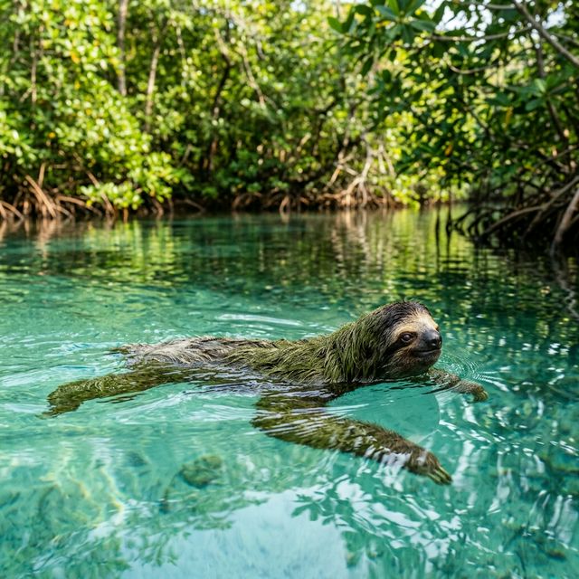 Swimming Sloth